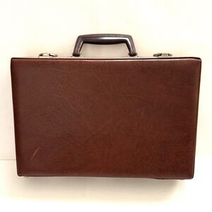 Vintage Savoy 30 Cassette Tape Briefcase Brown Vinyl Storage Case Holder